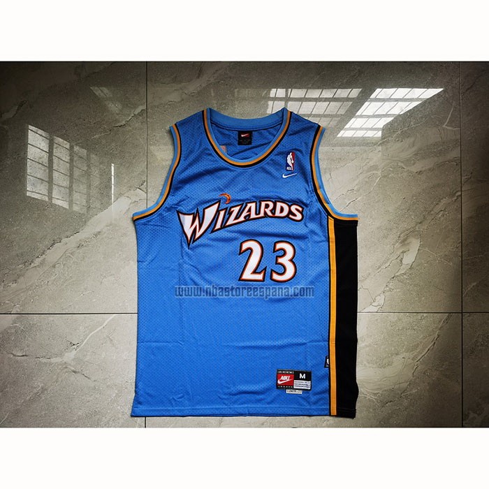 Camiseta Washington Wizards Michael Jordan NO 23 Retro Azul2